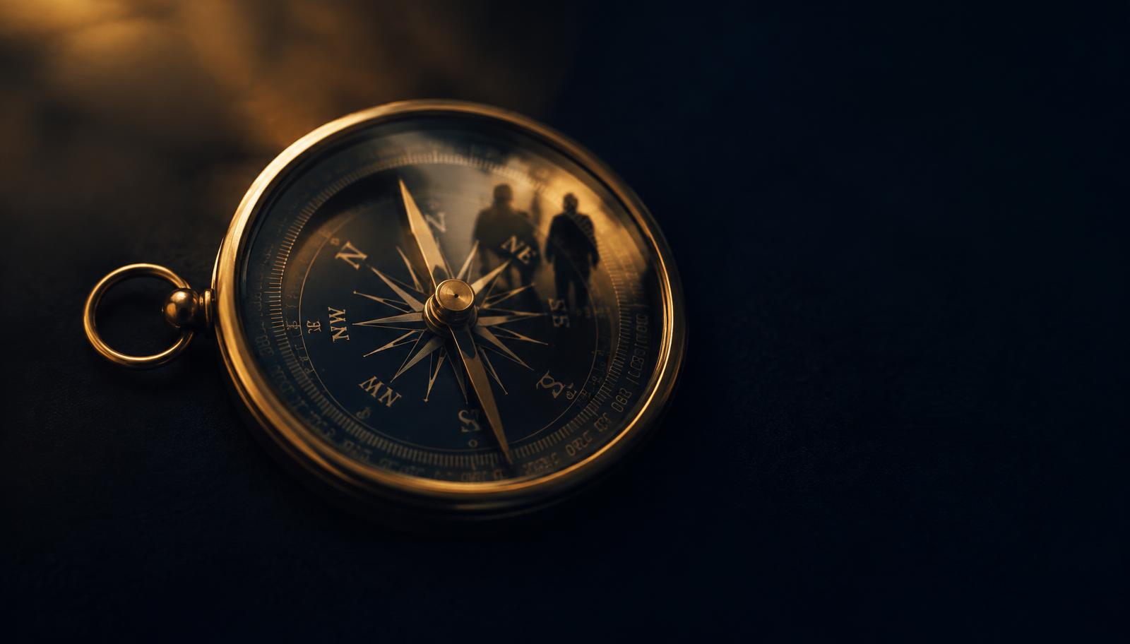 Brass compass